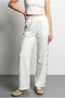 Women's White Satin Detailed Hooded Waist-Tied Top and Bottom Set 4098 60283982 - 5