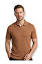 Rayon Fabric Textured Men's Polo Collar T-Shirt - Modern Style
