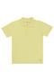 Boy's Palm Tree Embroidered Polo Collar T-Shirt for Ages 6-9 - Yellow