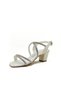 Silver Stone Detailed Thick Heeled Girls' Evening Dress Shoes Silver Evening Dress - 2
