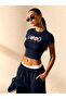 Women's Cotton Good Every Day Printed Casual Crop Top - 4