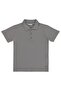 Boy's Palm Tree Embroidered Polo Collar T-Shirt for Ages 6-9 - Gray - 3