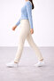 True Women's Cream High Waist Beige Lycra Trend Mom Jean - 3