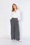 Women's Anthracite Yp5115 Double Pleated Wide Leg Tencel Trousers - 4