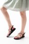 Zri̇n-1001-1105 Premium Black Silver Stone Daily Women's Sandals - 2