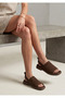Premium Women's Brown Suede Flexible Back Strap Non-Slip Lightweight Sole Daily Comfort Sandals - 7