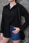 Women's Black Scallop Embroidered Shirt Pc2173 - 6
