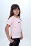Girl's Crew Neck Drop Shoulder Short Sleeve Printed T-Shirt 24983 - 3