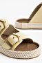 Women's Beige Comfortable Fit High Sole Buckle Slippers - 3
