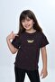 Girl's Crew Neck Drop Shoulder Short Sleeve Printed T-Shirt 24983 - 3