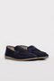 Genuine Leather Navy Blue Suede Women's Casual Shoes 238Za3055 - 4