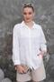 Women's White Scallop Embroidered Shirt Pc2173