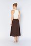 Women's Brown 3495 Skirt with Belt and Detailed Piece - 6