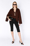 Oversized Poplin Shirt with Sleeve Detail |   Mks1610113-1 - Coffee - 2