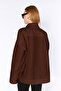Oversized Poplin Shirt with Sleeve Detail |   Mks1610113-1 - Coffee - 5