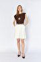 Women's Cream 2037 Single Pleated Belted Bermuda Shorts - 3