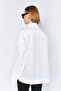 Oversized Poplin Shirt with Sleeve Detail |   Mks1610113-1 - White - 5