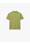 Cotton Buttoned Short Sleeve Basic Polo Neck T-Shirt - 5