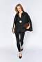 Oversized Poplin Shirt with Sleeve Detail |   Mks1610113-1 - Black - 6