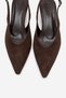 Rosella Brown Suede Mini Wedge Women's Heeled Shoes - 2