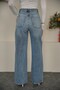 Wide Leg Snowflake Stoned Jean Blue Color - 4