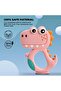 Dinosaur Silicone Teether BPA-Free Food Grade Easy Grip Chew Toy for Soothing Gums, Teething Toy - 4