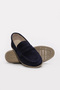 Genuine Leather Navy Blue Suede Women's Casual Shoes 238Za3055 - 3