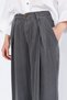 Women's Anthracite Yp5115 Double Pleated Wide Leg Tencel Trousers - 7