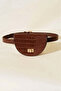 Women's Brown Half Oval Belted Waist Bag Vrs2005 - 2