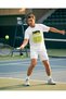 Unisex White Oversize Tennis Printed Crew Neck T-Shirt