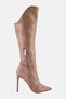 Women Va Boom Zipper Closure Calf Length Boots, Taupe - 3