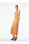 Slim Fit Sleeveless Crew Neck Glitter Pencil Dress - 2