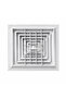 45X45 White Painted Square Anemostat Without Damper - 2