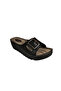 Sultan women's casual comfortable stylish lightweight buckle detailed slippers
