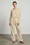 Beige Long Sleeve 100% Cotton Muslim Shirt Set Sh365