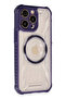 حافظة Newface لهاتف iPhone 13 Pro Max Prague Magneticsafe - أرجواني غامق - 2