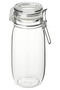 Glass Storage Jar with Lid 1 Liter Kitchen Organizer Food Container
