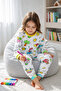 Paintable Unisex Children's Pajama Set with Felt-Tip Pen Gift, Wash and Paint Again Educational Activity Set - 2