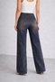 Women's High Waist Lycra Wide Leg Palazzo Jean Trousers Stretchy Fabric Loose Leg Vintage Washed Casual - 3