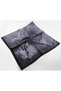 120X120 Watercolor Patterned Oversized Scarf Cotton Scarf Oversized Scarf Black - 2