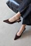 Cuesta Women's Heeled Satin Shoes Brown