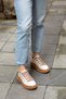 0775 Eren Shoes&Bag Genuine Leather Lace-Up Casual Sneaker Shoes Real Leather Cream - 4