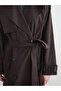 Sparkling Choices from Shining Store Women's Double Breasted Roba Collar Belted Trench Coat - 3