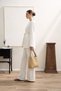 Belt Detailed Elastic Waist Pants Set - 4