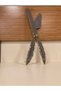 Servi̇s Pasta Knife Set of 2 Steel and Brass Color Antique Tinned Feather Model Length 33 and 36 cm - 8