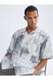Vizyon New Season Regular Fit Resort Collar Short Sleeve Patterned Men's Shirt