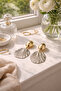 Gold and Silver Two-Tone Sea Shell Earrings Stylish Statement Women's Earrings - 4