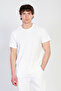 Men's ribbed crew neck t-shirt - white