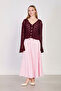 Women's Spanish Openwork Cardigan - Burgundy - 3
