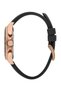 Rose Gold Men's Wristwatch |   42 mm Steel Case, Black Silicone Band, Black K - 7